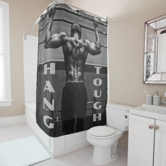 Rideaux De Douche Hang Tough Muscle Man Workgym (En situation)