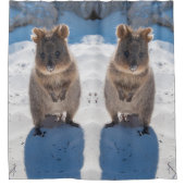 Rideaux De Douche Happy & Cute Quokka sur la plage Australie (Devant)