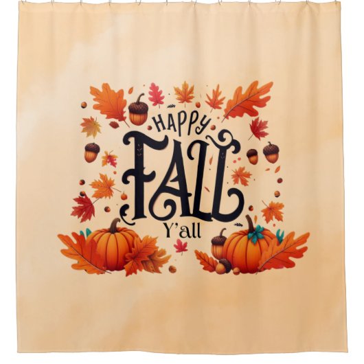 Rideaux De Douche Happy Fall Y'all classique (Devant)