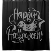 Rideaux De Douche Happy Halloween chauves-souris Jack-o'-lantern (Devant)