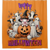 Rideaux De Douche Happy Halloween Farm (Devant)