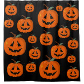 Rideaux De Douche Happy Halloween Jack-o'-lantern Illustration Art (Devant)