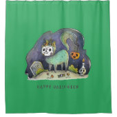 Rideaux De Douche Happy Halloween Undead Kitty (Devant)