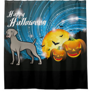 Rideaux De Douche Happy Halloween Weimaraner