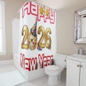Rideaux De Douche Happy New year  (En situation)