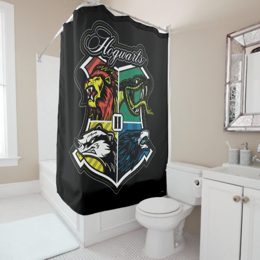 Rideaux De Douche HARRY POTTER™ | Badge sportif HOGWARTS™ (En situation)