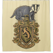 Rideaux De Douche Harry Potter | Blason de Poufsouffle avec Blaireau (Devant)