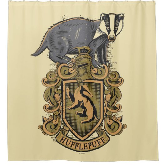Rideaux De Douche Harry Potter | Cimier de Hufflepuff avec Badger (Devant)