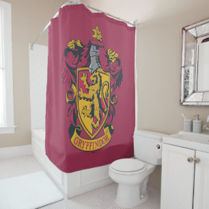 Rideaux De Douche Harry Potter Gryffindor Crest Gold et Rouge