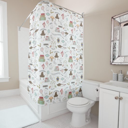 Rideaux De Douche HARRY POTTER™ Motif Magique Minuscule (En situation)