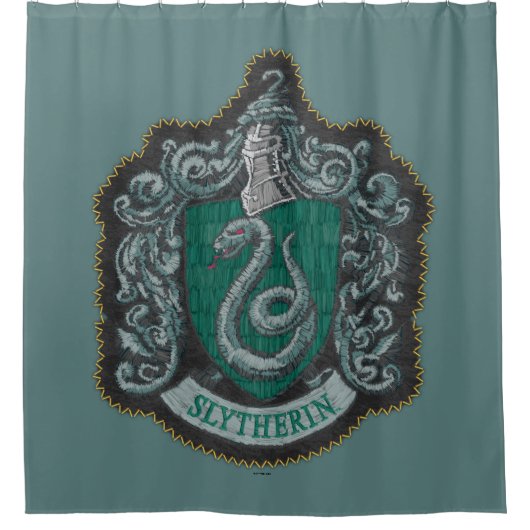 Rideaux De Douche Harry Potter | Retro Mighty Slytherin Crest (Devant)