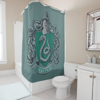 Rideaux De Douche Harry Potter | Slytherin Crest Green