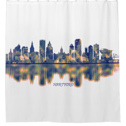 Rideaux De Douche Hartford Skyline (Devant)