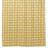 Rideaux De Douche Harvest Gold Gingham Heart Patch Plaid (Devant)