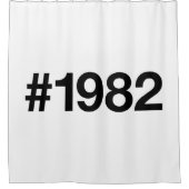 Rideaux De Douche Hashtag 1982 43 Anniversaire (Devant)