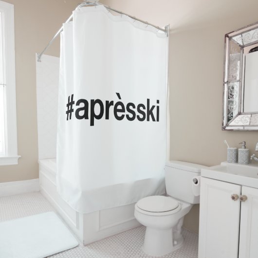 Rideaux De Douche Hashtag SKI APRES (En situation)
