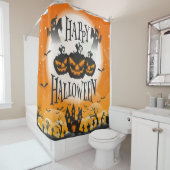 Rideaux De Douche Hauné Happy Halloween (En situation)