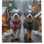 Rideaux De Douche Havanese Dogs Christmas Snow Holiday (Devant)