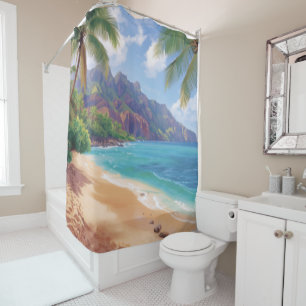 Rideaux De Douche Hawaï tropical