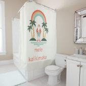 Rideaux De Douche Hawaïen/arc-en-ciel/Palms Père Noël (En situation)