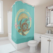 Rideaux De Douche Hawaïen - Samoan - Tribal circulaire polynésien (En situation)