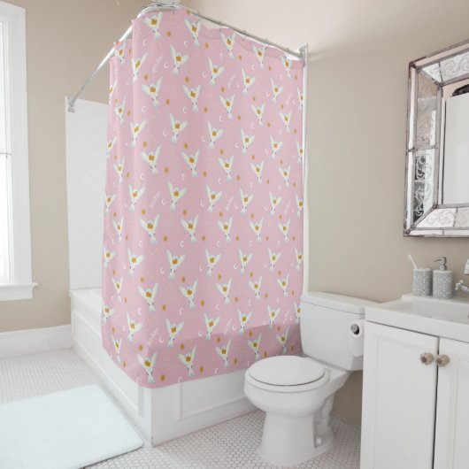 Rideaux De Douche Hedwig Pink Motif Solstice (En situation)