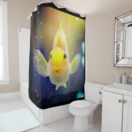 RIDEAUX DE DOUCHE HELLO GROG FISHY (En situation)