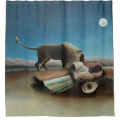 Rideaux De Douche Henri Rousseau Dormir Gitan Lion Peinture (Devant)