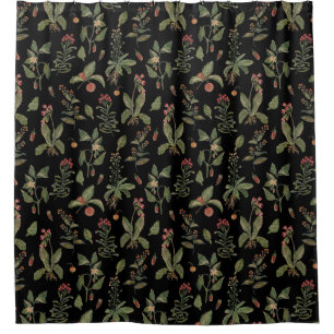 Rideaux De Douche Herbe noire Cottagecore
