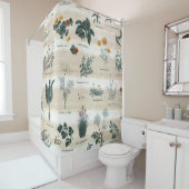 Rideaux De Douche Herbes Fleurs Plantes (En situation)