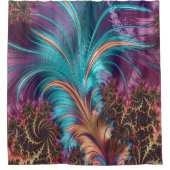 Rideaux De Douche Hérissez l'art abstrait de fractale de quelques (Devant)