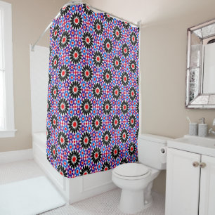 Rideaux De Douche Héritage mosaïque : Art Zellige andalou marocain
