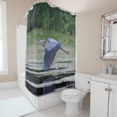 Rideaux De Douche Héron de grand bleu en vol (En situation)