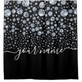 Rideaux De Douche Hérone de Parties scintillant diamant argenté (Devant)