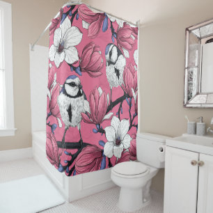Rideaux De Douche Heure du printemps en rose