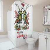 Rideaux De Douche Heureuse Sainte-Valentin (En situation)