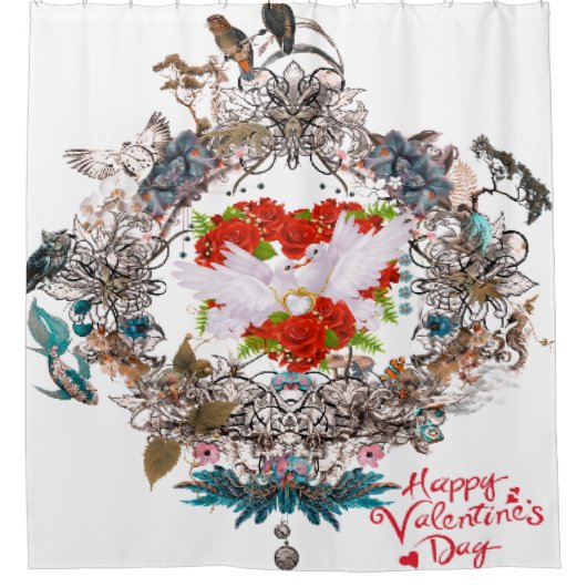 Rideaux De Douche Heureuse Sainte-Valentin (Devant)