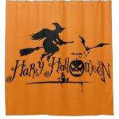 Rideaux De Douche Heureuse sorcière d'Halloween (Devant)