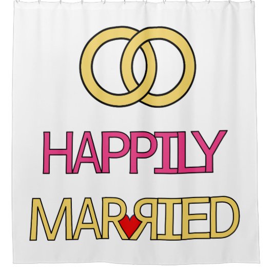 Rideaux De Douche Heureusement marié (Devant)