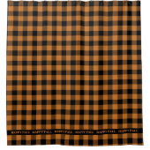 Rideaux De Douche heureux automne orange plaid (Devant)