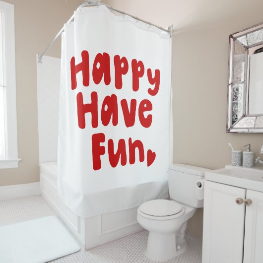 Rideaux De Douche Heureux de s'amuser (En situation)