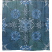 Rideaux De Douche Hexa triangles yantra pétales inscription (Devant)