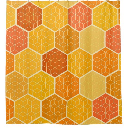 Rideaux De Douche Hexagonal Honeycomb (Devant)