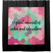 Rideaux De Douche Hexagone noir (Devant)