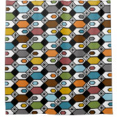 Rideaux De Douche Hexagons et Starburst (Devant)