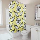Rideaux De Douche Hibiscus Floral (En situation)