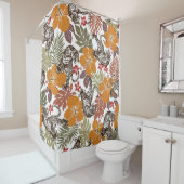 Rideaux De Douche Hibiscus tiger motif (En situation)