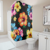 Rideaux De Douche Hibiscus tropical (En situation)
