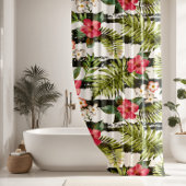Rideaux De Douche Hibiscus tropical moderne