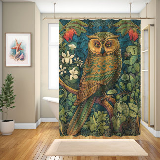 Rideaux De Douche Hibou Dans Un Pays Merveilleux, William Morris Des